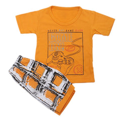 Boys Half Sleeves Suits  9107 - Orange, Kids, Boys Sets And Suits, Chase Value, Chase Value