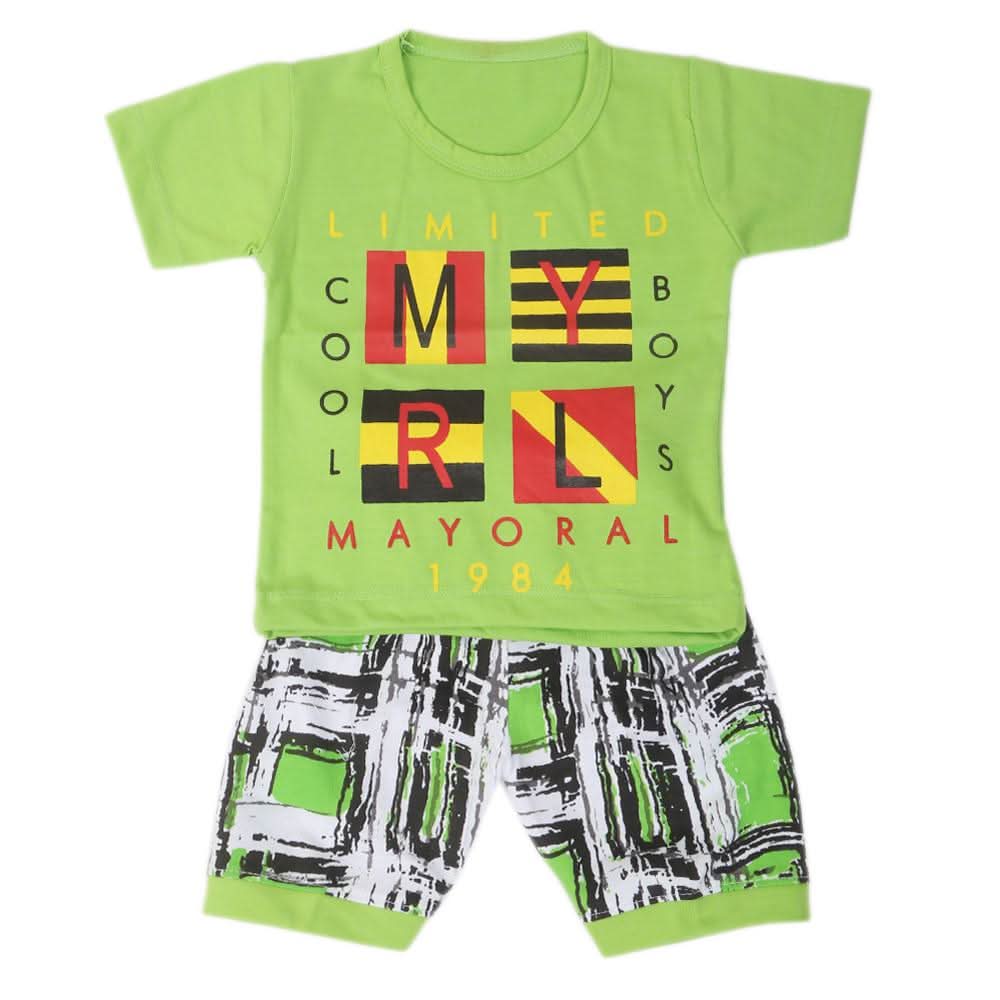 Boys Half Sleeves Suits  9108 - Green, Kids, Boys Sets And Suits, Chase Value, Chase Value