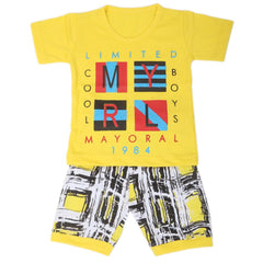 Boys Half Sleeves Suits  9108 - Yellow, Kids, Boys Sets And Suits, Chase Value, Chase Value