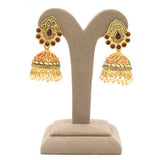 Women's Jhumki - Golden Red, Women, Earrings & Tops, Chase Value, Chase Value