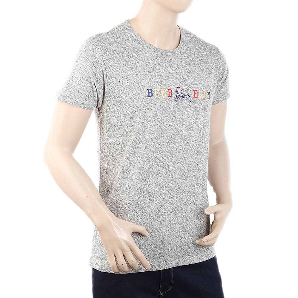 Men's Half Sleeves T-Shirt - Grey, Men, T-Shirts And Polos, Chase Value, Chase Value
