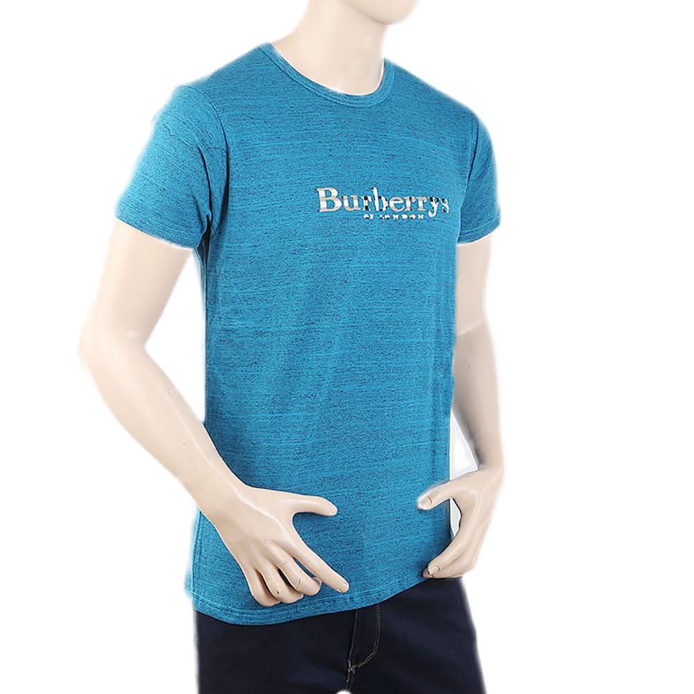 Men's Half Sleeves T-Shirt - Steel Blue, Men, T-Shirts And Polos, Chase Value, Chase Value