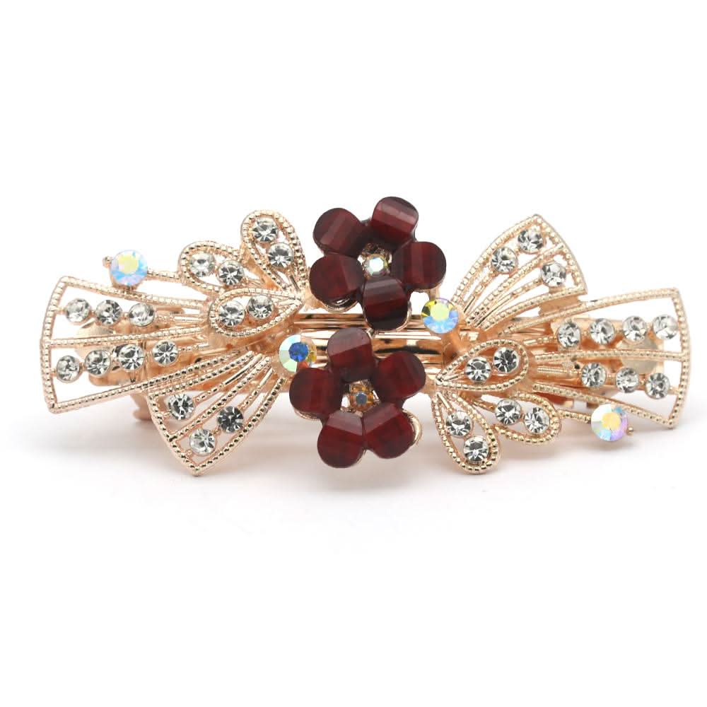 Women's Hair Pins (AY-146) - Maroon Golden, Women, Hair And Head Jewellery, Chase Value, Chase Value
