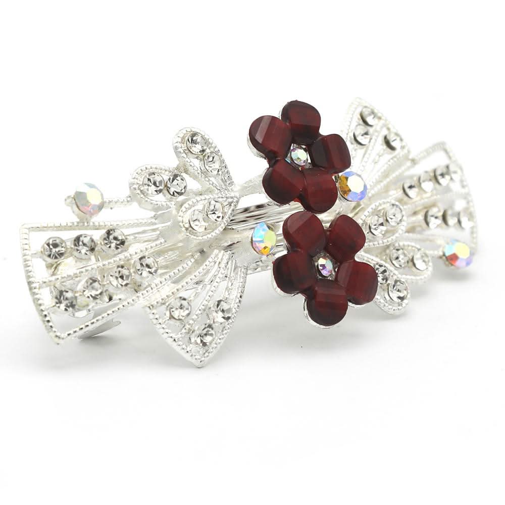 Women's Hair Pins (AY-146) - Maroon Silver, Women, Hair And Head Jewellery, Chase Value, Chase Value
