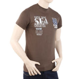 Men's Half Sleeves T-Shirt - Dark Brown, Men, T-Shirts And Polos, Chase Value, Chase Value