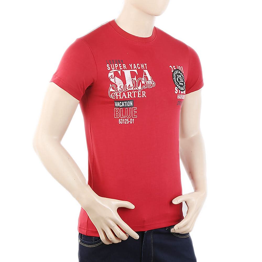Men's Half Sleeves T-Shirt - Red, Men, T-Shirts And Polos, Chase Value, Chase Value