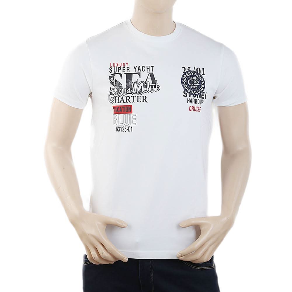 Men's Half Sleeves T-Shirt - White, Men, T-Shirts And Polos, Chase Value, Chase Value