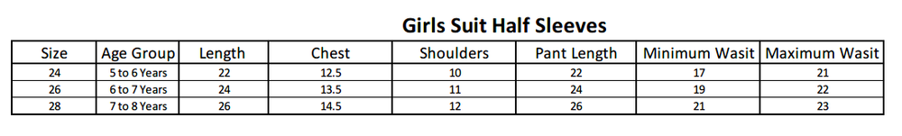 Girls Half Sleeves Suit 590 - Brown, Kids, Girls Sets And Suits, Chase Value, Chase Value