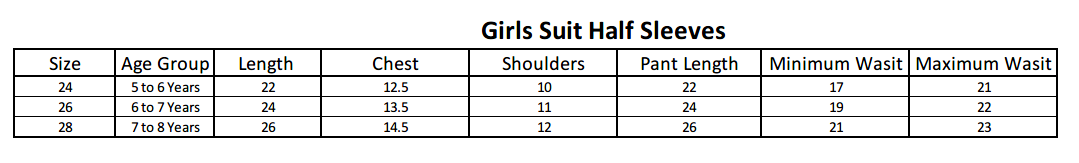 Girls Half Sleeves Suit 277 - Blue, Kids, Girls Sets And Suits, Chase Value, Chase Value