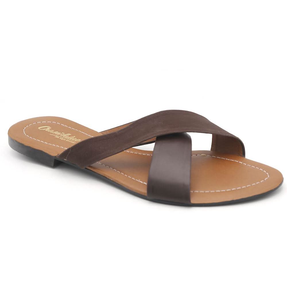Women's Slipper R-209 - Brown, Women, Sandals, Chase Value, Chase Value