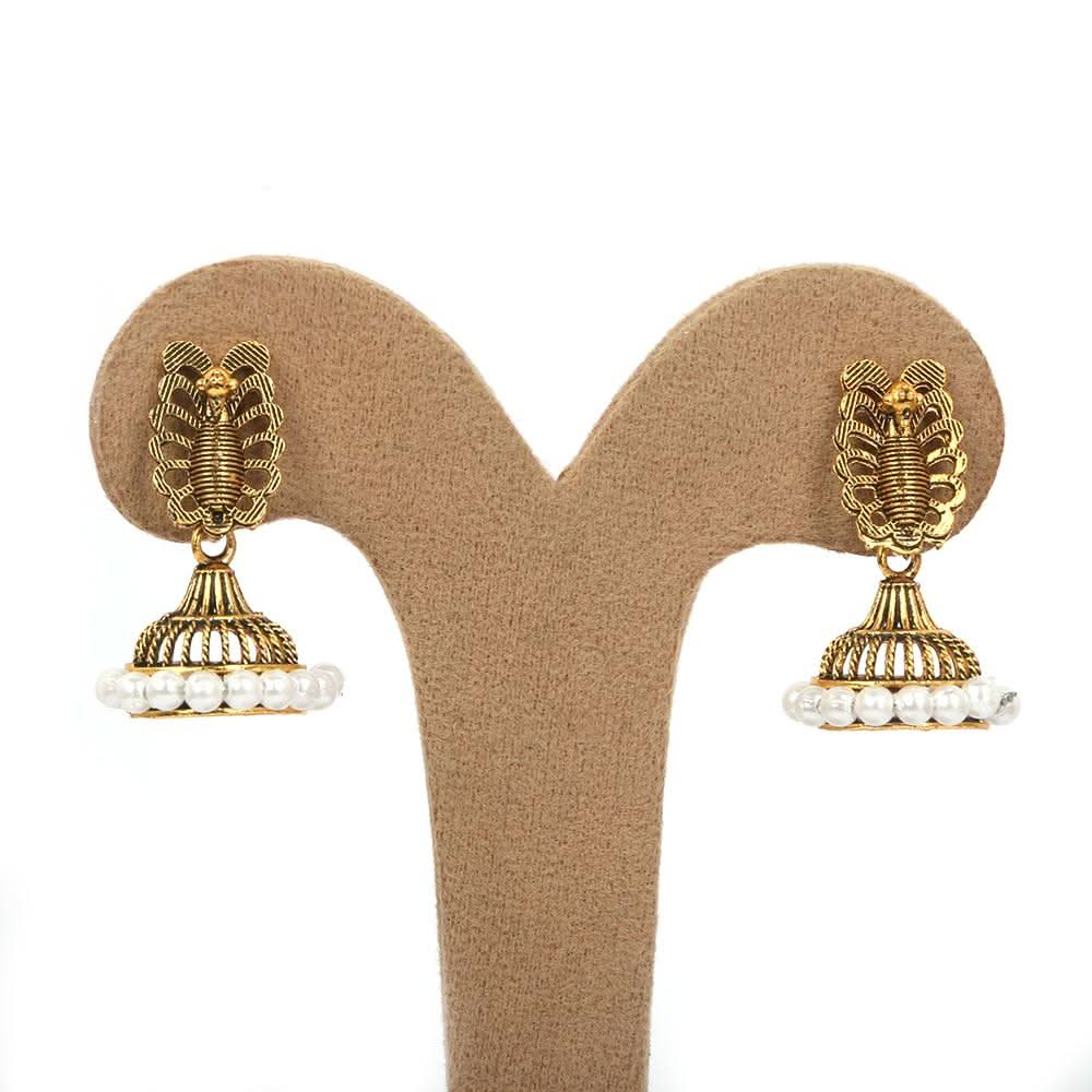 Women's Jhumki Bali - Golden, Women, Earrings & Tops, Chase Value, Chase Value