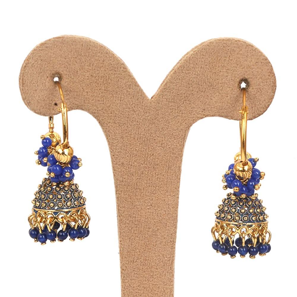 Women's Jhumki - Royal Blue, Women, Earrings & Tops, Chase Value, Chase Value
