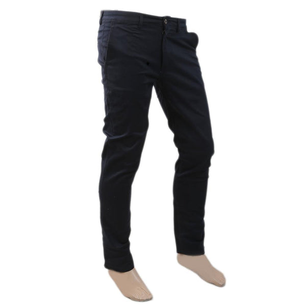 Men's Zara Man Fancy Cotton Chino Pant - Navy Blue, Men, Casual Pants And Jeans, Chase Value, Chase Value