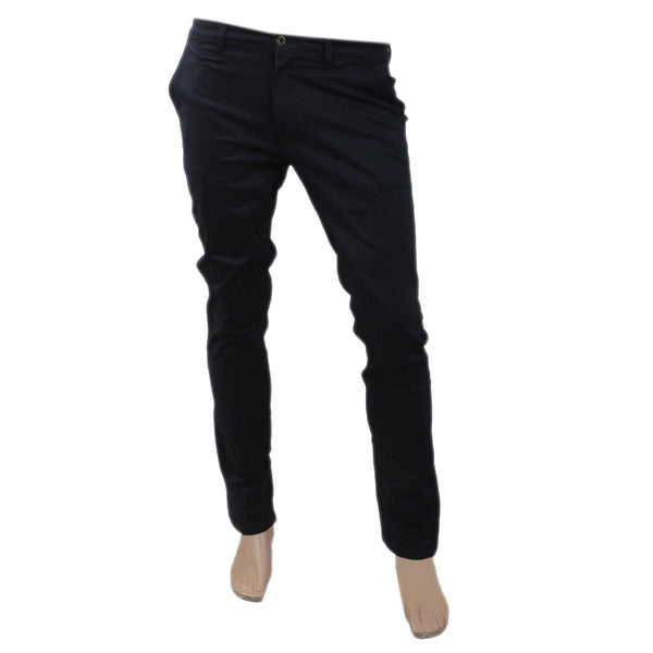 Men's Zara Man Fancy Cotton Chino Pant - Navy Blue, Men, Casual Pants And Jeans, Chase Value, Chase Value