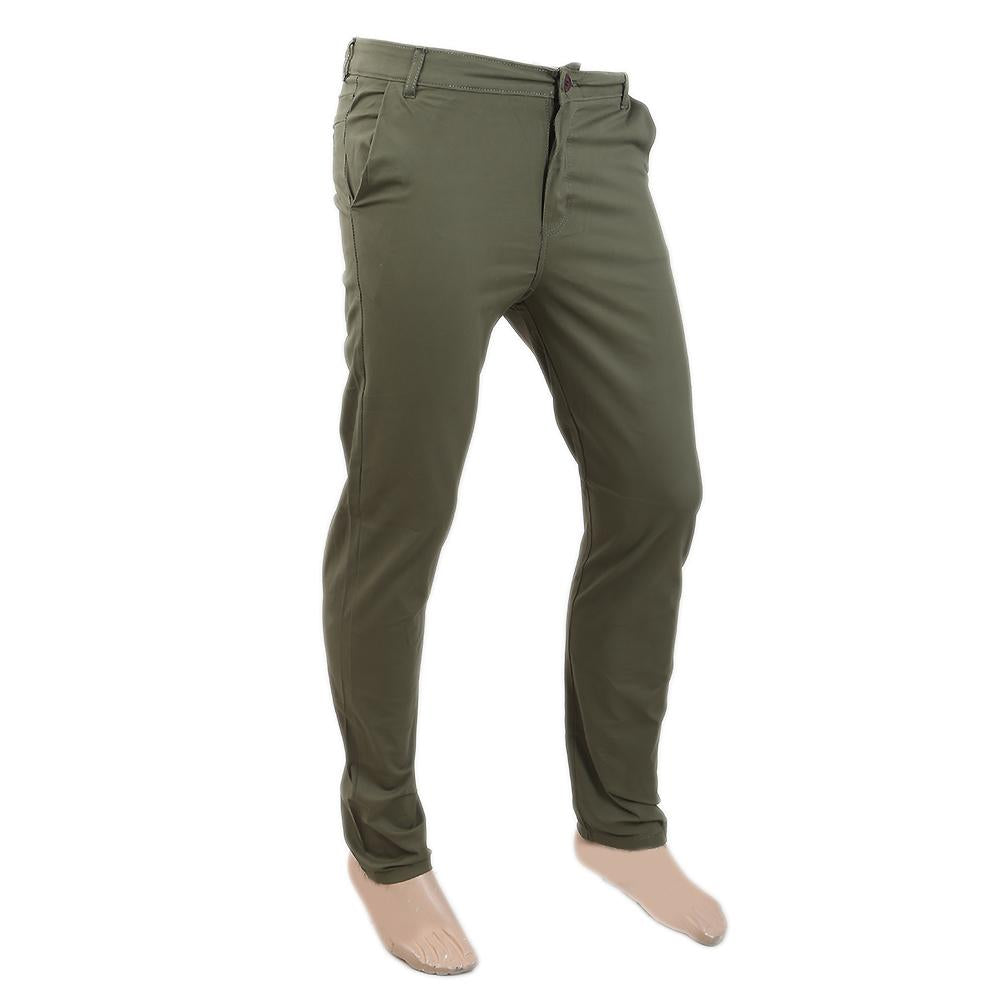 Men's Basic Cotton Chino Pant - Olive Green, Men, Casual Pants And Jeans, Chase Value, Chase Value