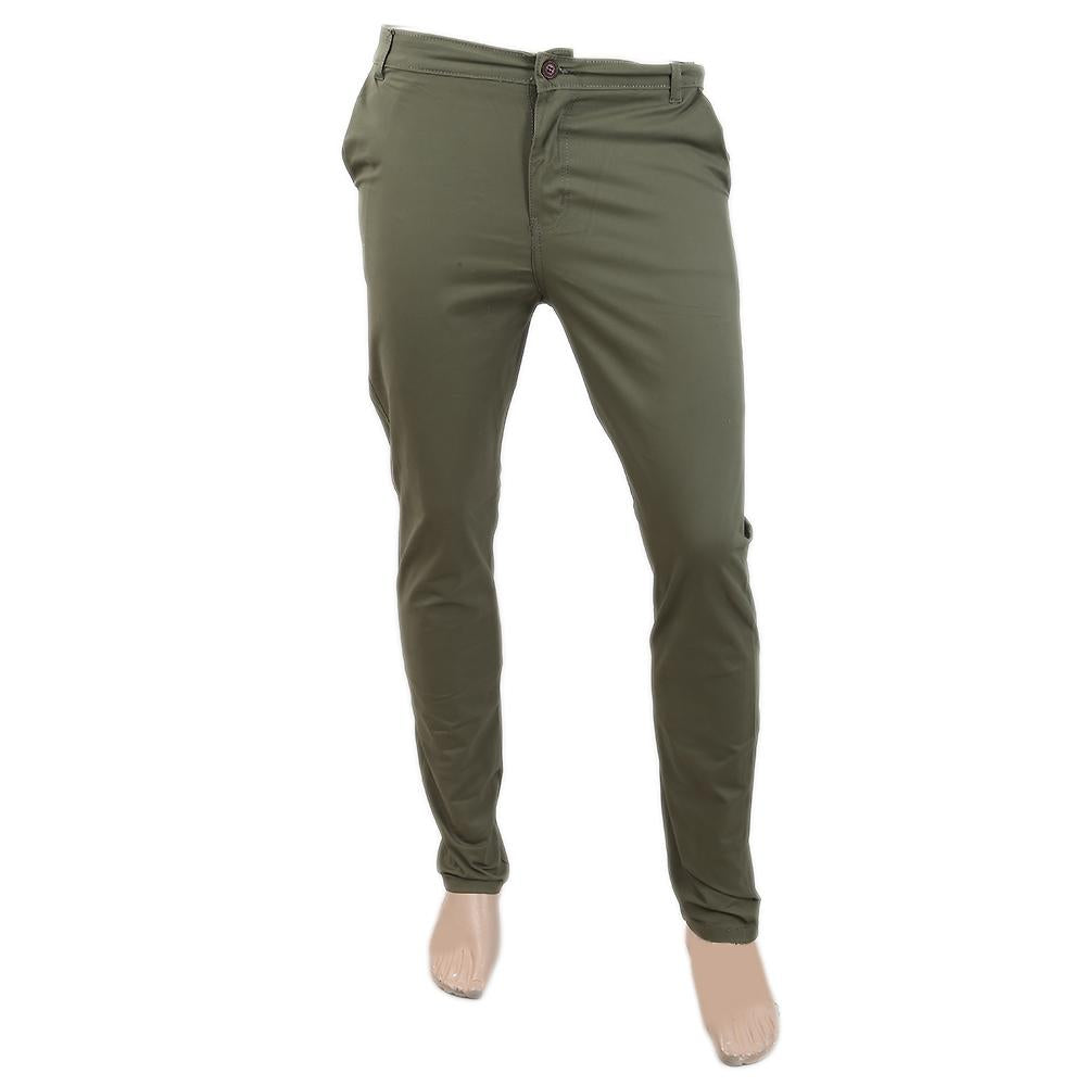 Men's Basic Cotton Chino Pant - Olive Green, Men, Casual Pants And Jeans, Chase Value, Chase Value