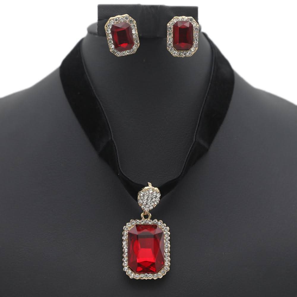Women's Choker Set - Red, Women, Chains & Lockets, Chase Value, Chase Value