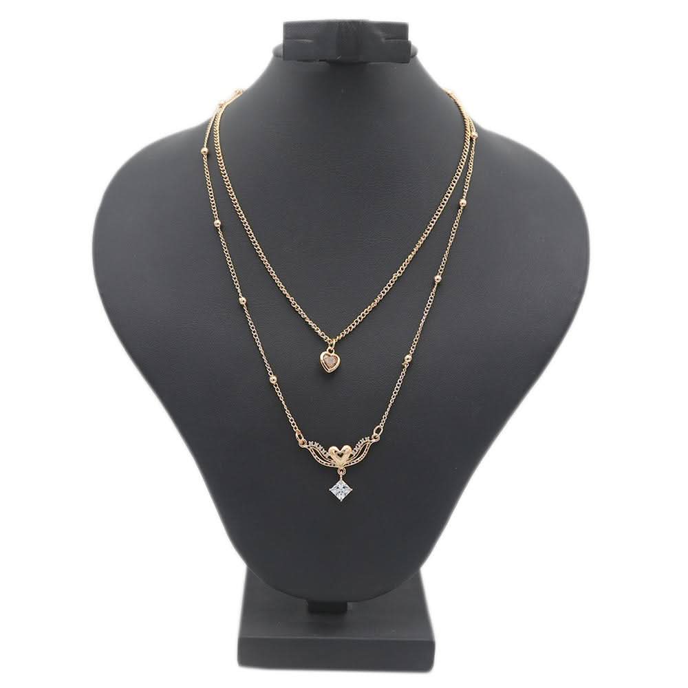Women's Double Chain Locket - Golden, Women, Chains & Lockets, Chase Value, Chase Value