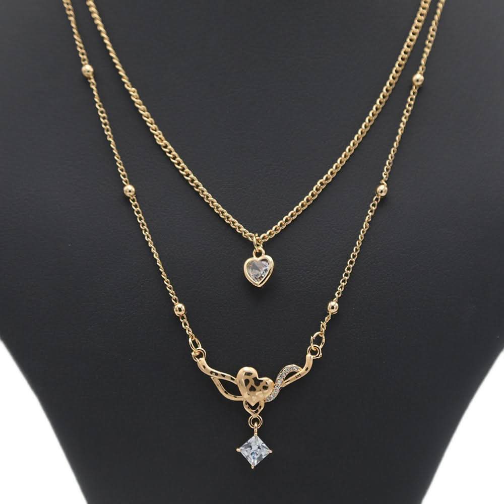 Women's Double Chain Locket - Golden, Women, Chains & Lockets, Chase Value, Chase Value