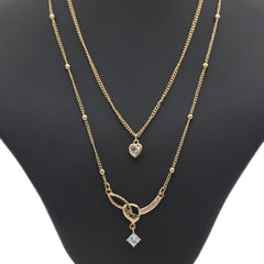 Women's Double Chain Locket - Golden, Women, Chains & Lockets, Chase Value, Chase Value