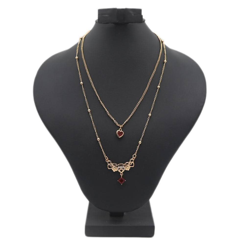 Women's Double Chain Locket - Maroon, Women, Chains & Lockets, Chase Value, Chase Value
