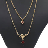 Women's Double Chain Locket - Maroon, Women, Chains & Lockets, Chase Value, Chase Value