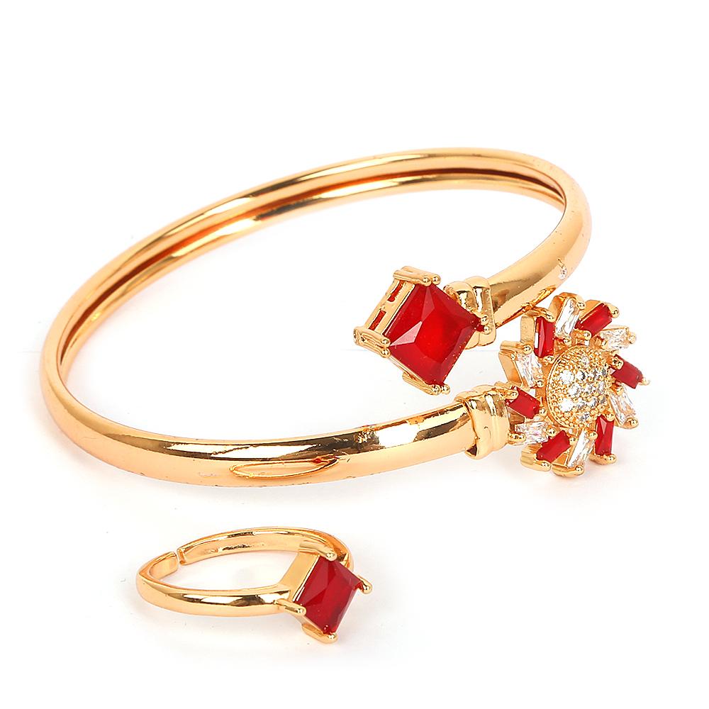 Women's Bracelet and Ring - Maroon, Women, Bangles & Bracelets, Chase Value, Chase Value