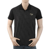 Men's Half Sleeves Fancy Polo T-Shirt - Black, Men, T-Shirts And Polos, Chase Value, Chase Value