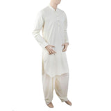 Men's Mashriq Slim Fit Kurta Shalwar Fancy - White, Men, Shalwar Kameez, Chase Value, Chase Value