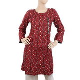 Women's Printed Cotton Kurti - Maroon, Women, Ready Kurtis, Chase Value, Chase Value