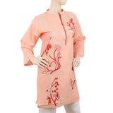 Women's Embroidered Kurti - Peach, Women, Ready Kurtis, Chase Value, Chase Value
