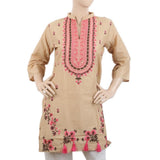 Women's Embroidered Kurti - Peach, Women, Ready Kurtis, Chase Value, Chase Value
