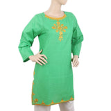 Women's Embroidered Kurti - Light Green, Women, Ready Kurtis, Chase Value, Chase Value