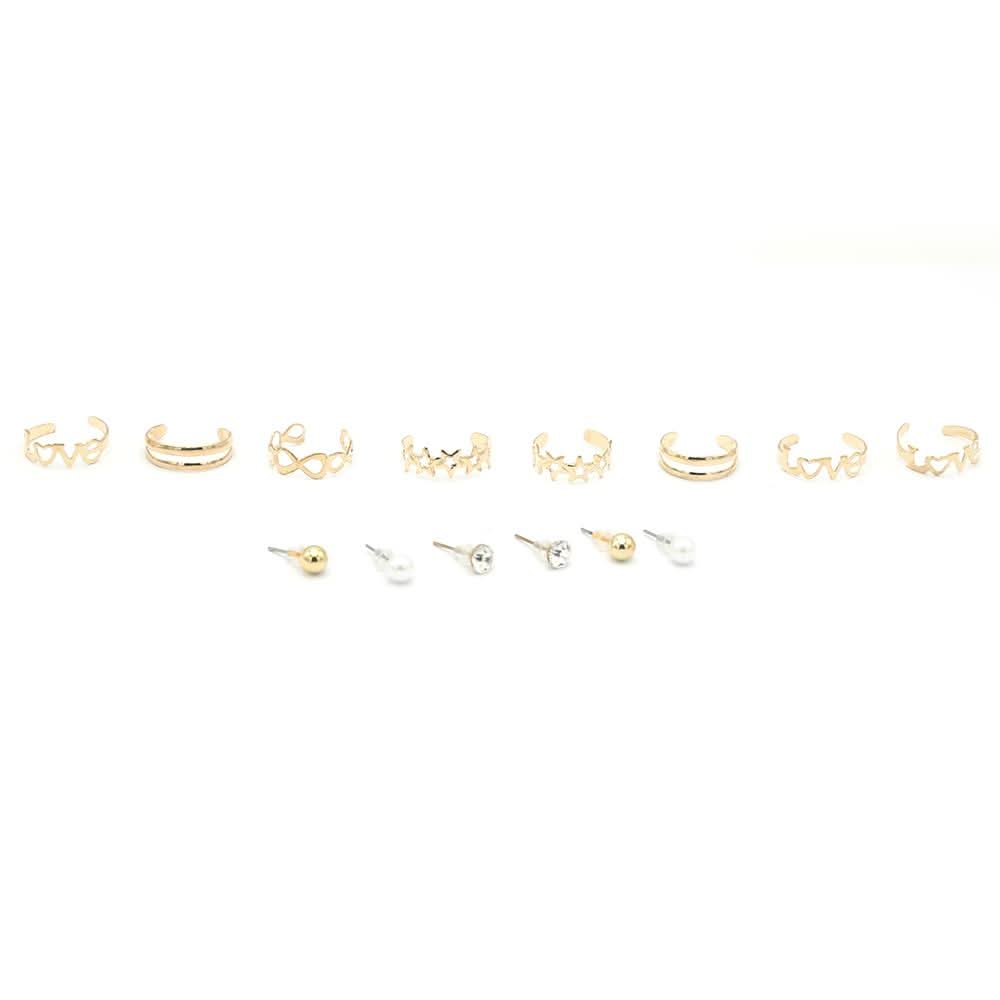 Women's Tops & Ring (Ay-86) - Golden, Women, Earrings & Tops, Chase Value, Chase Value