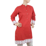 Women's Printed Kurti - Red, Women, Ready Kurtis, Chase Value, Chase Value