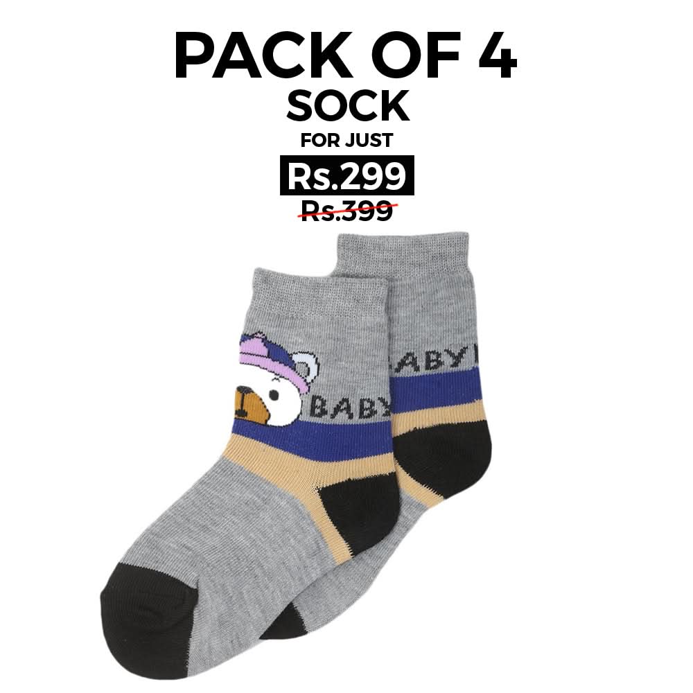 Boys Socks RS1051 - Grey, Kids, Boys Socks, Chase Value, Chase Value