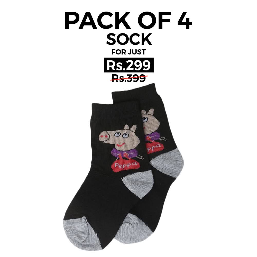 Boys Socks RS1051 - Black, Kids, Boys Socks, Chase Value, Chase Value