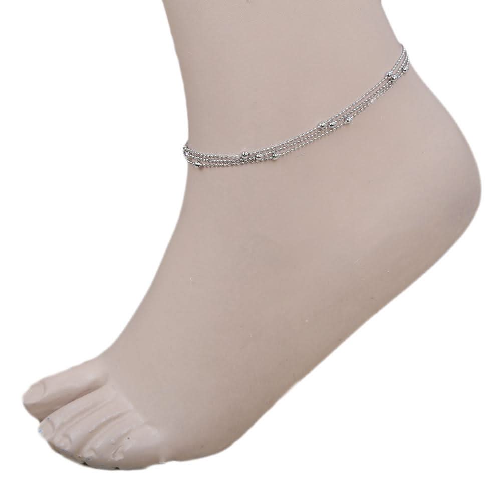 Women's Anklet (AY-143) - Silver, Women, Foot Jewellery, Chase Value, Chase Value