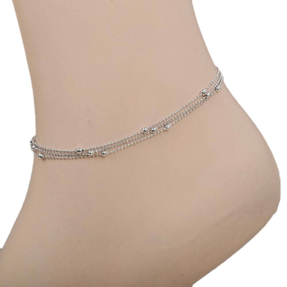 Women's Anklet (AY-143) - Silver, Women, Foot Jewellery, Chase Value, Chase Value