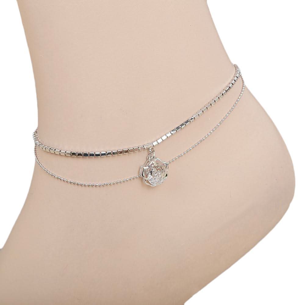 Women's Anklet (AY-143) - Silver, Women, Foot Jewellery, Chase Value, Chase Value