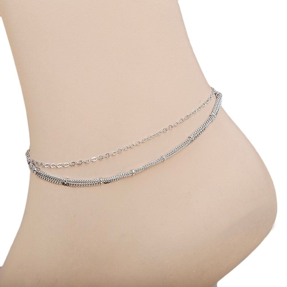 Women's Anklet (AY-143) - Silver, Women, Foot Jewellery, Chase Value, Chase Value