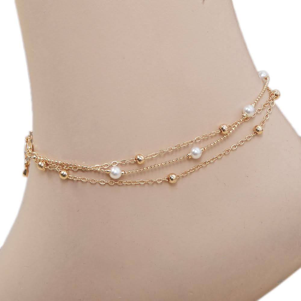 Women's Anklet (AY-143) - Golden, Women, Foot Jewellery, Chase Value, Chase Value