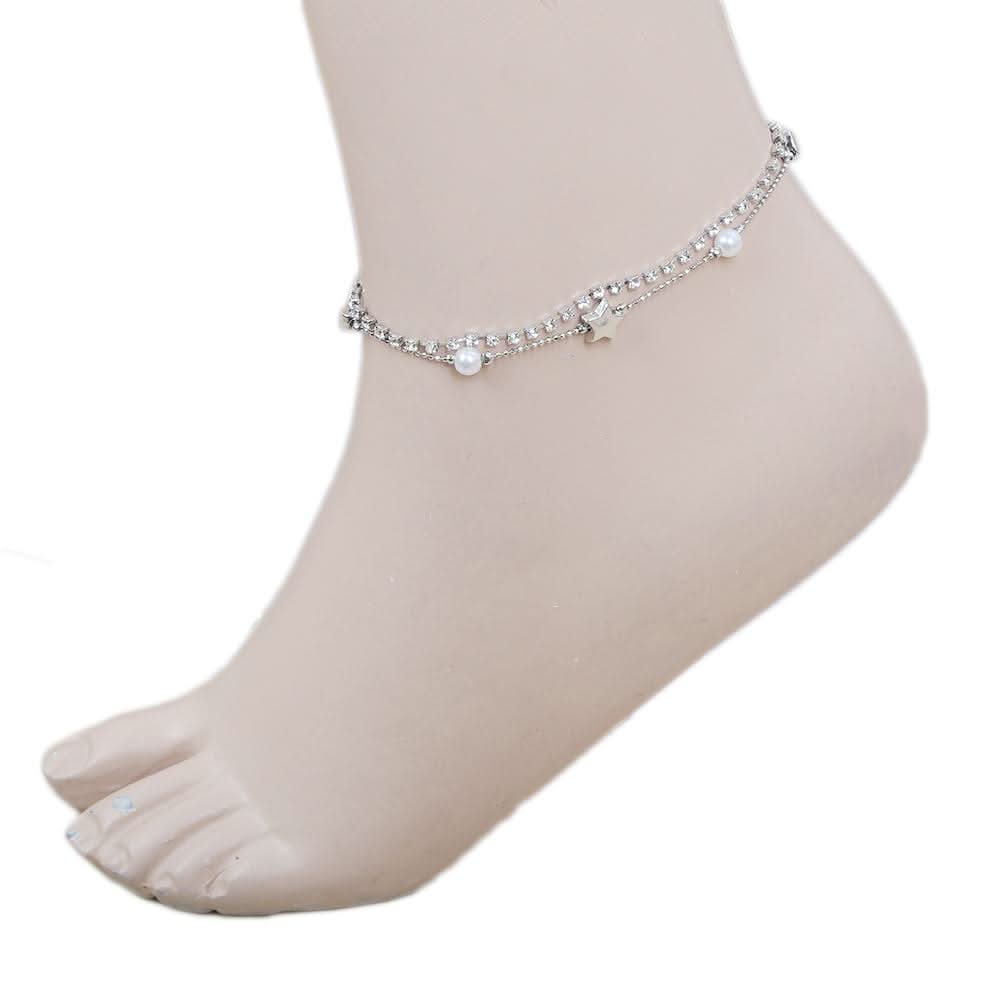 Women's Anklet (AY-143) - Silver, Women, Foot Jewellery, Chase Value, Chase Value