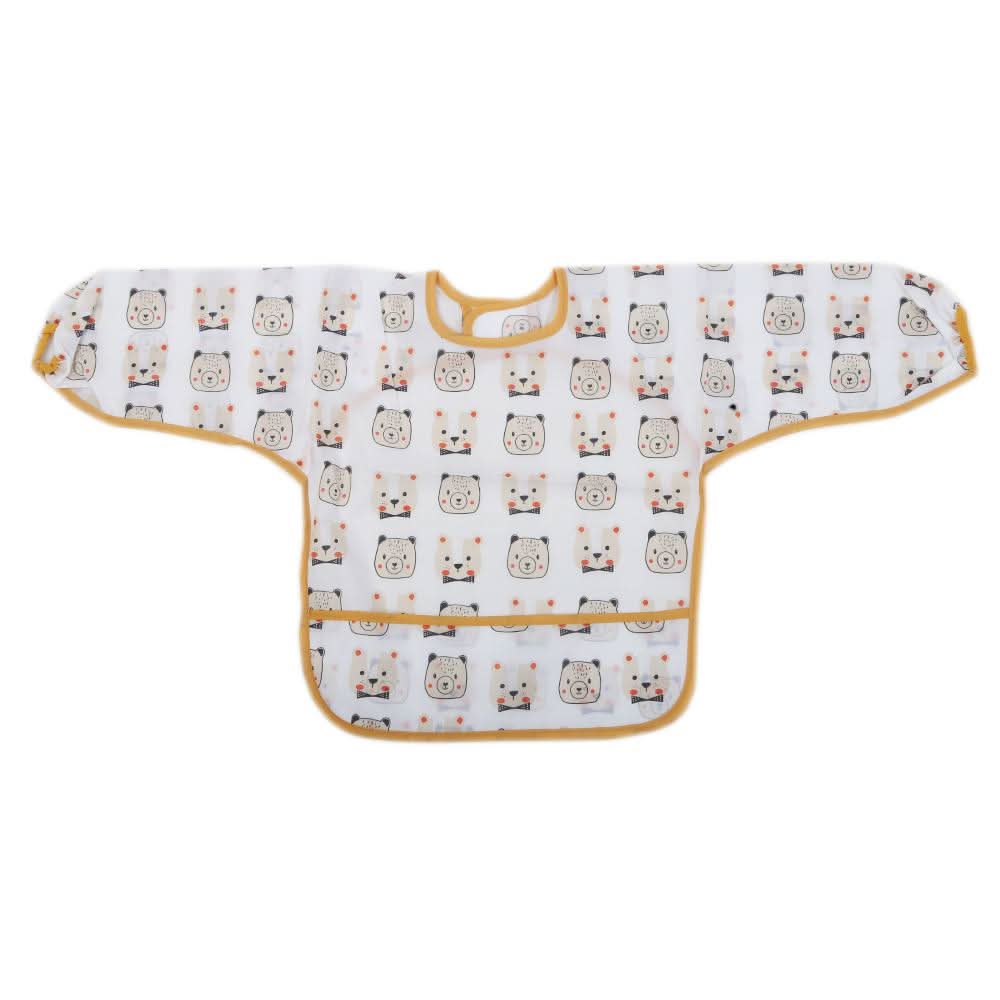 Newborn Baby Apran sleeves Bib 14239 - Mustard, Kids, Other Accessories, Chase Value, Chase Value
