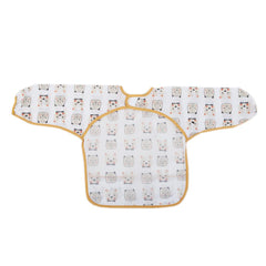 Newborn Baby Apran sleeves Bib 14239 - Mustard, Kids, Other Accessories, Chase Value, Chase Value