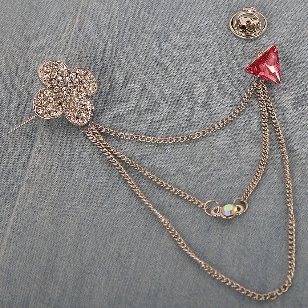 Broches-Pink-Golden, Women, Scarf Pins & Brooches, Chase Value, Chase Value