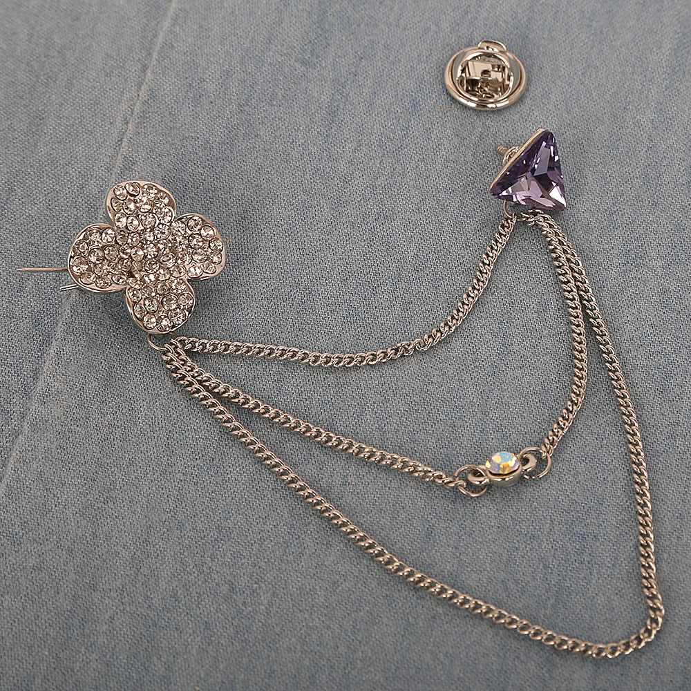 Broches-Purple Golden, Women, Scarf Pins & Brooches, Chase Value, Chase Value