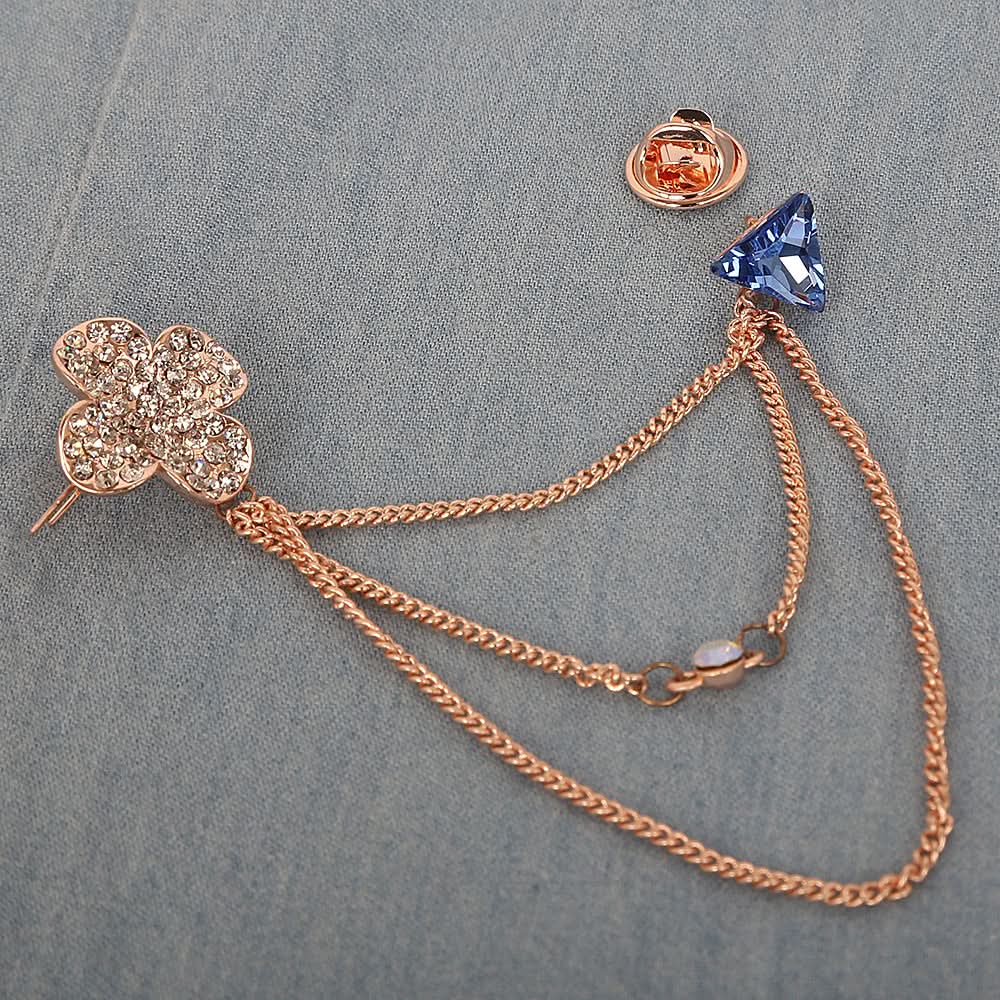 Broches-Royal-Blue-Golden, Women, Scarf Pins & Brooches, Chase Value, Chase Value