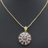 Women's Locket Set With Ring-Purple-A, Women, Chains & Lockets, Chase Value, Chase Value