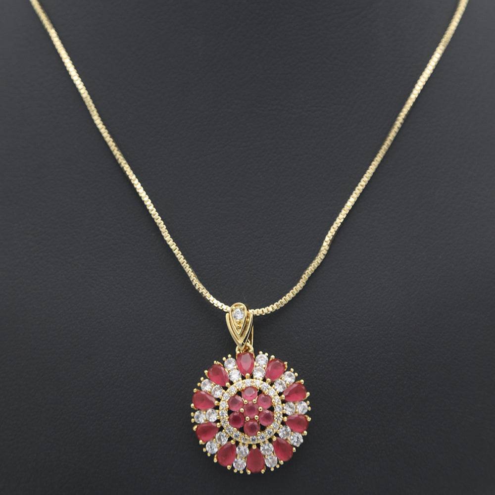 Women's Locket Set With Ring-Red-A, Women, Chains & Lockets, Chase Value, Chase Value